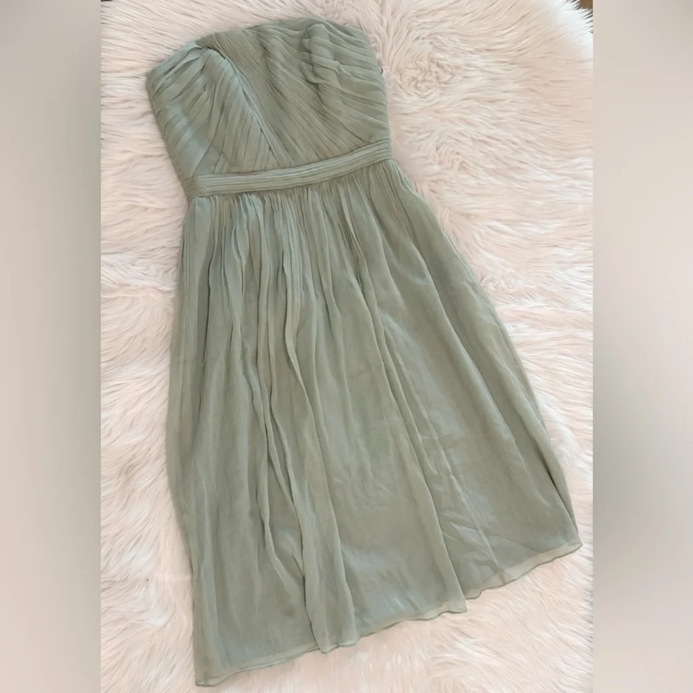 BNWT J.Crew Mindy Strapless Dress Dusty Shale size 00 $290